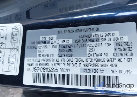 2021 Mazda Cx-5 Touring from USA, damaged, VIN JM3KFACM3M1323185